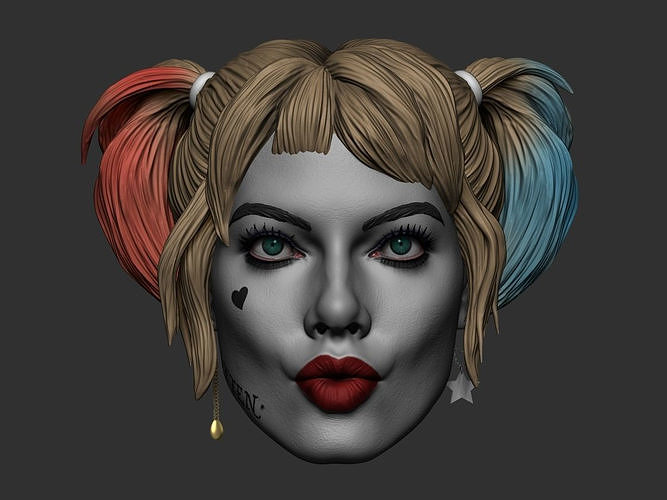 Harley Quinn 3D printing model without neck 3D print model