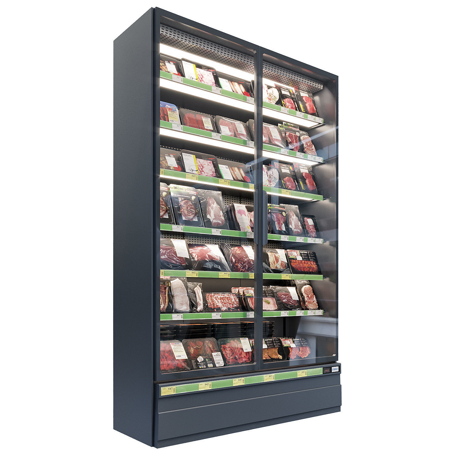 Market refrigerators 3D model_5