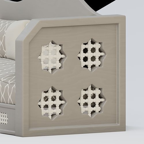 Classic Moroccan sofa 3D model 3