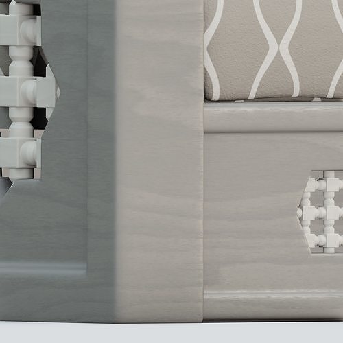 Classic Moroccan sofa 3D model 4