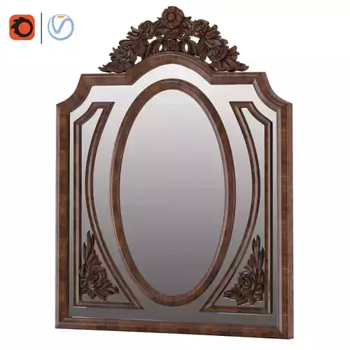 Carved mirror