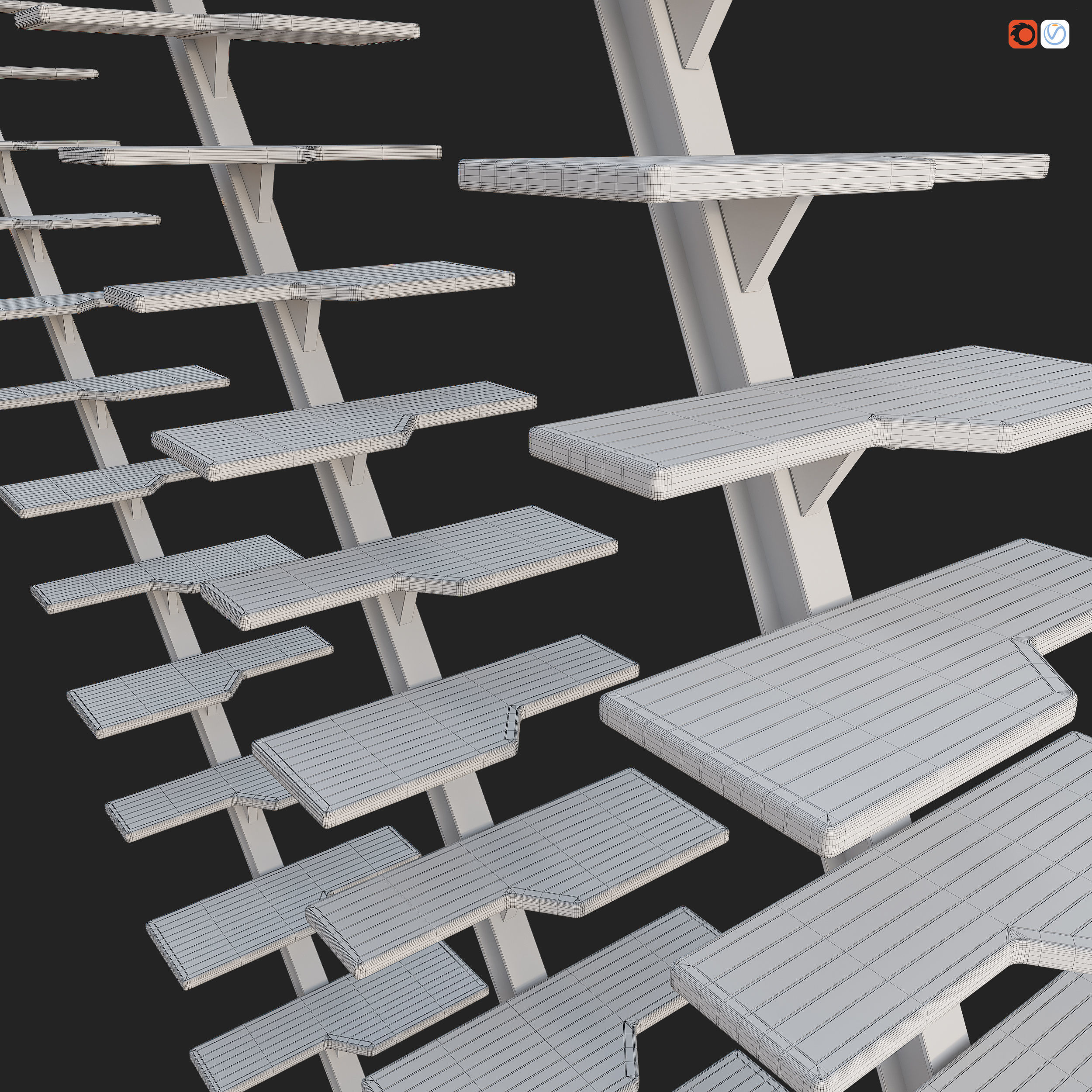 Stairs Yacht 3D model_2