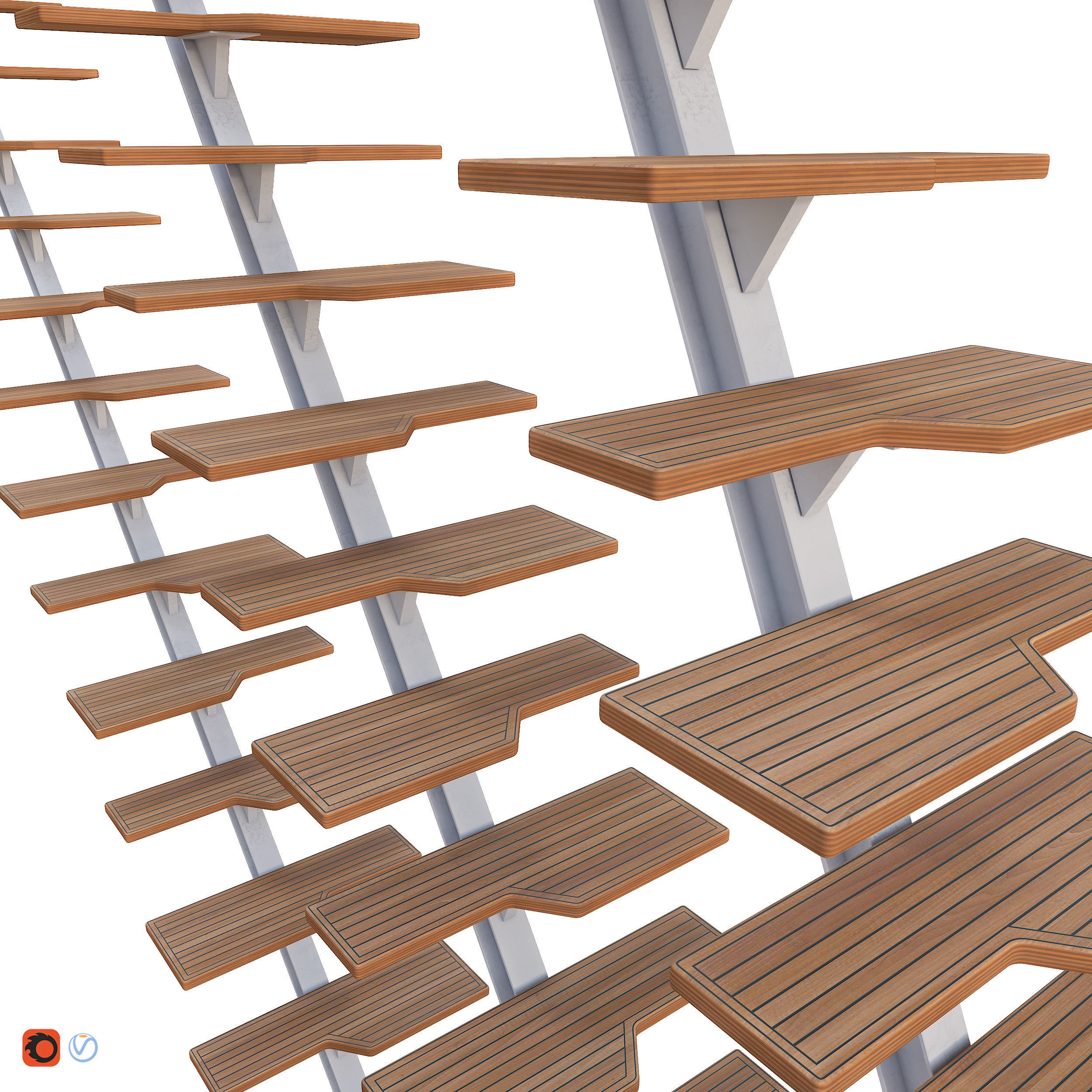 Stairs Yacht 3D model_4