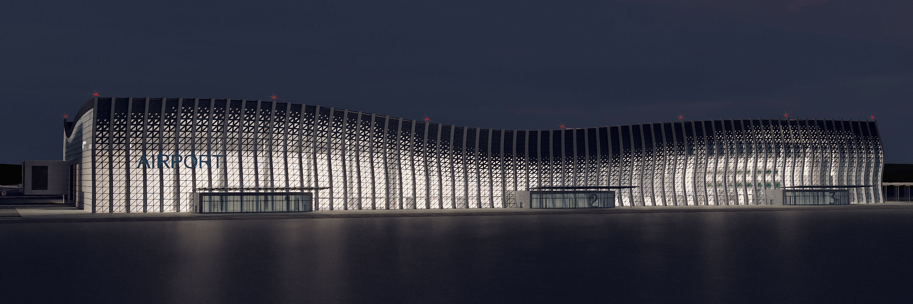 Airport Building 3D model_3