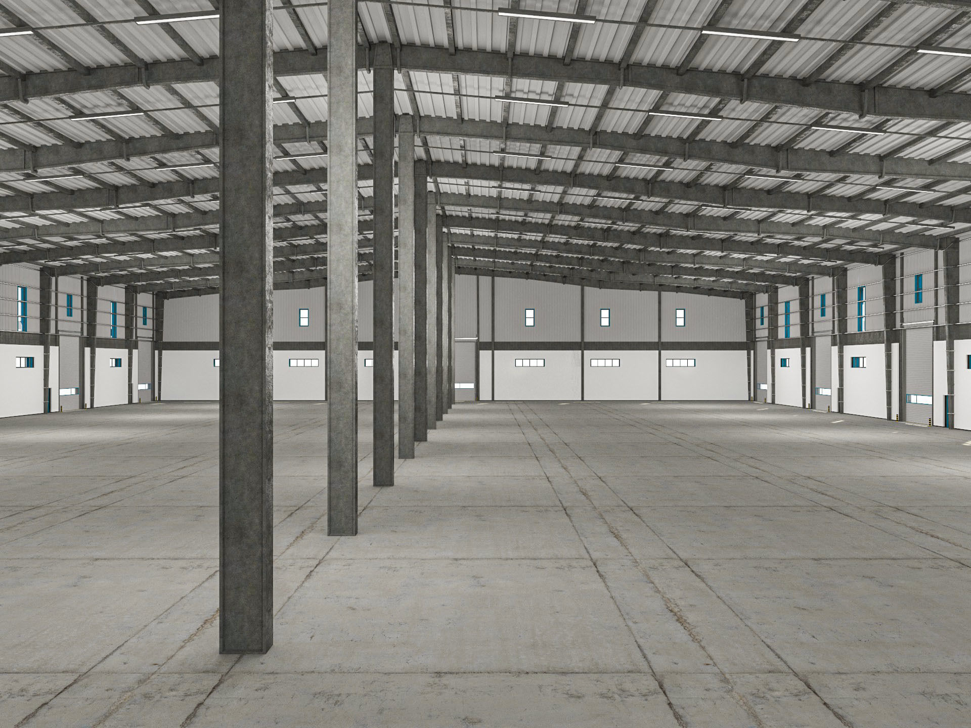 Warehouse 9 interior and exterior model 3D model_3