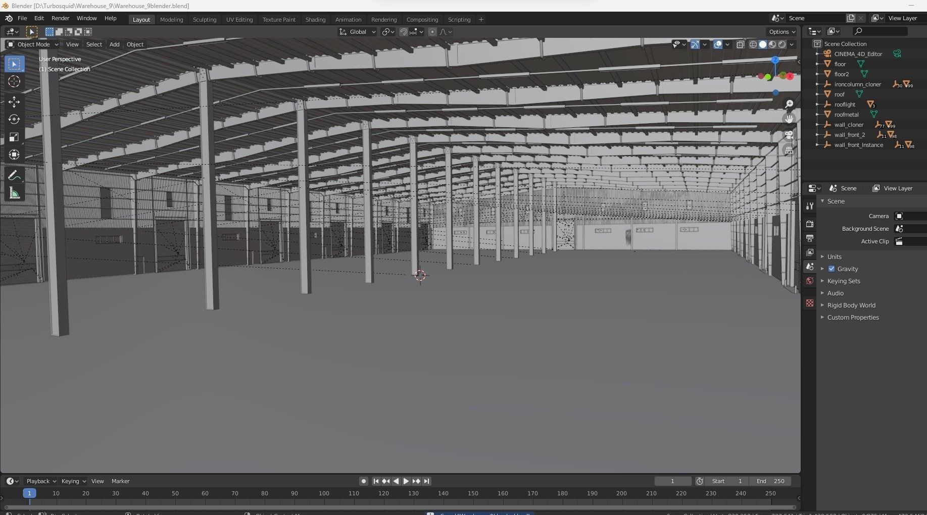Warehouse 9 interior and exterior model 3D model_27