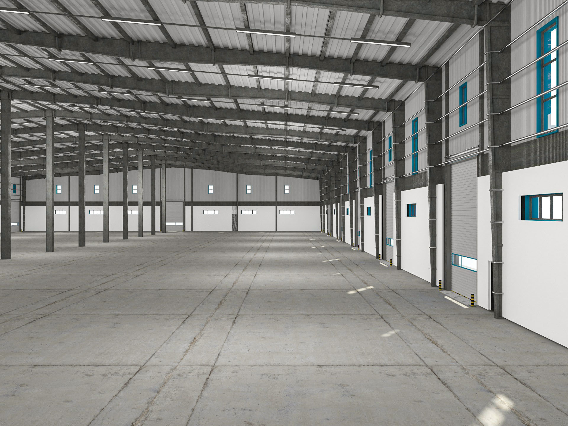 Warehouse 9 interior and exterior model 3D model_9