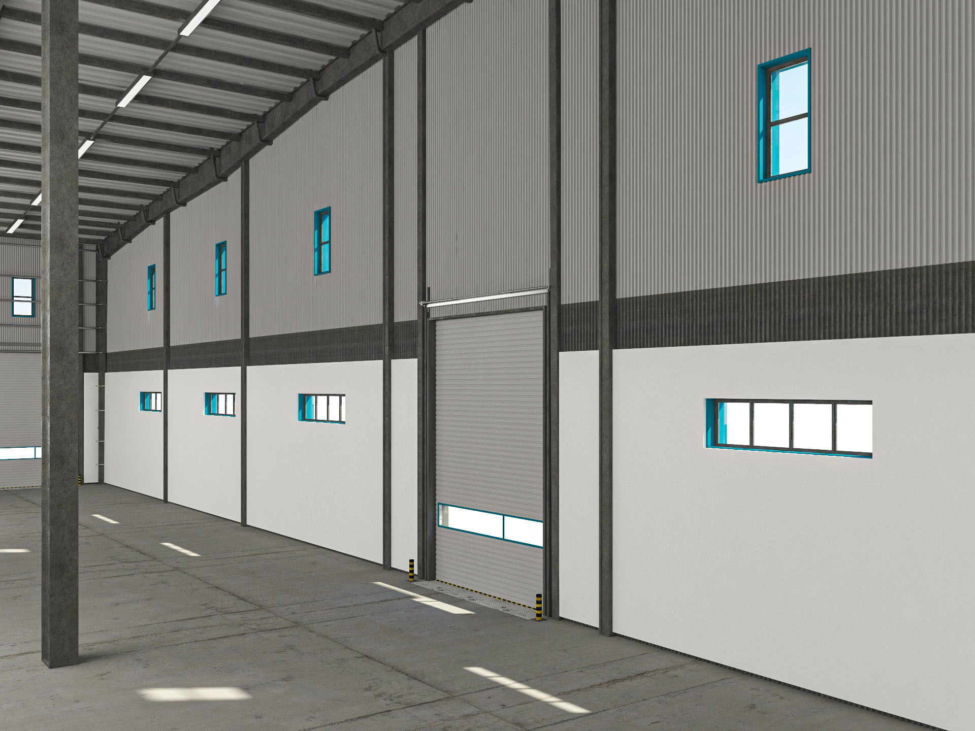 Warehouse 9 interior and exterior model 3D model_13