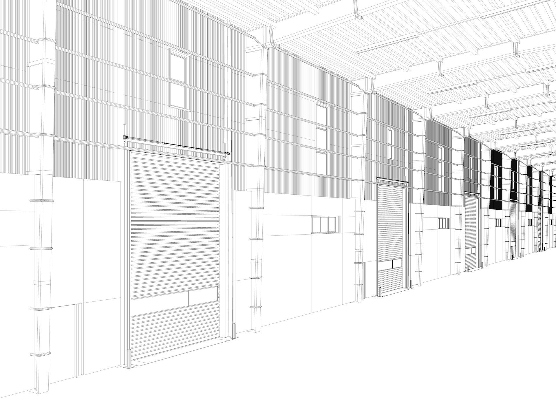 Warehouse 9 interior and exterior model 3D model_22