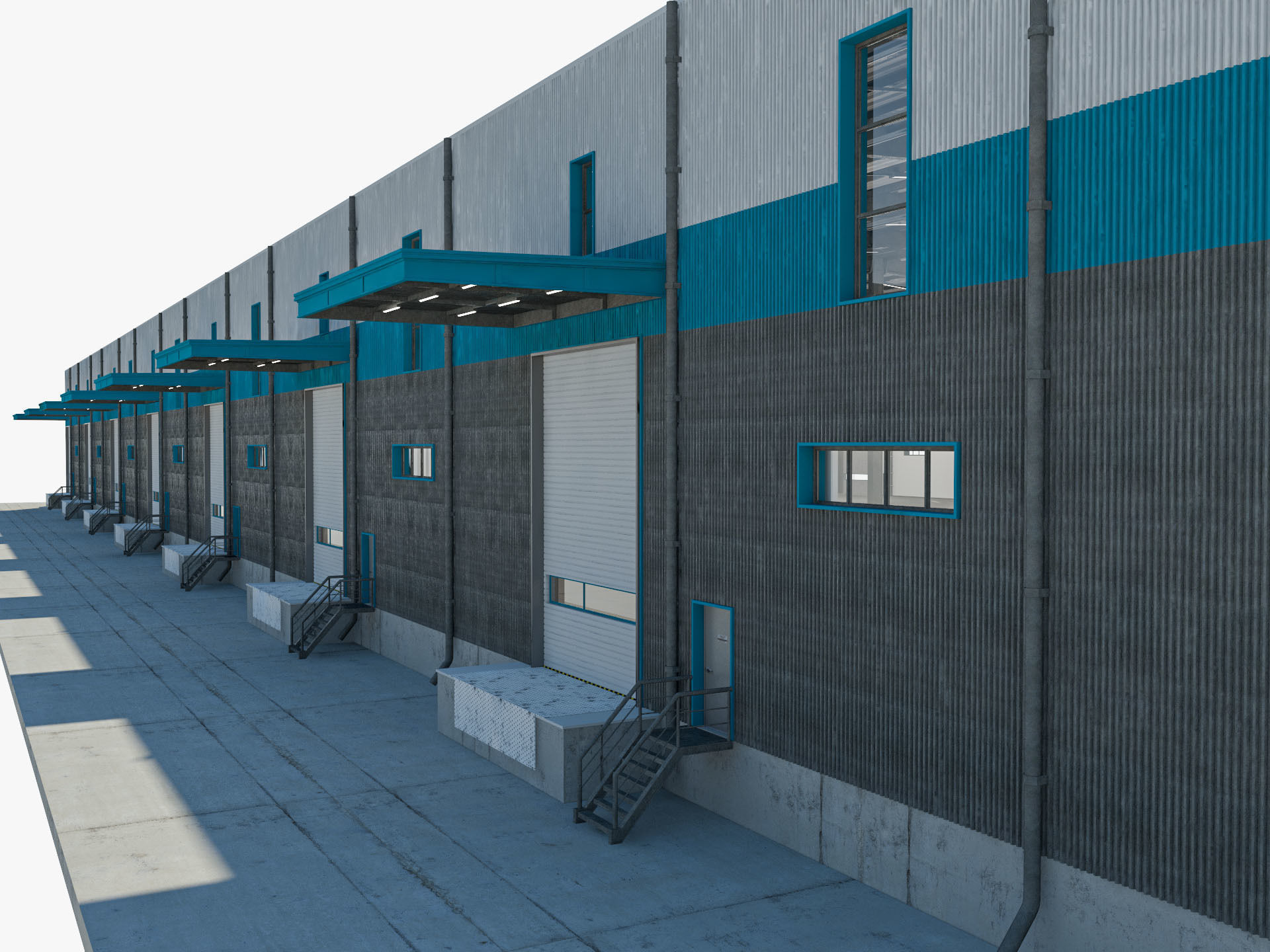 Warehouse 9 interior and exterior model 3D model_4
