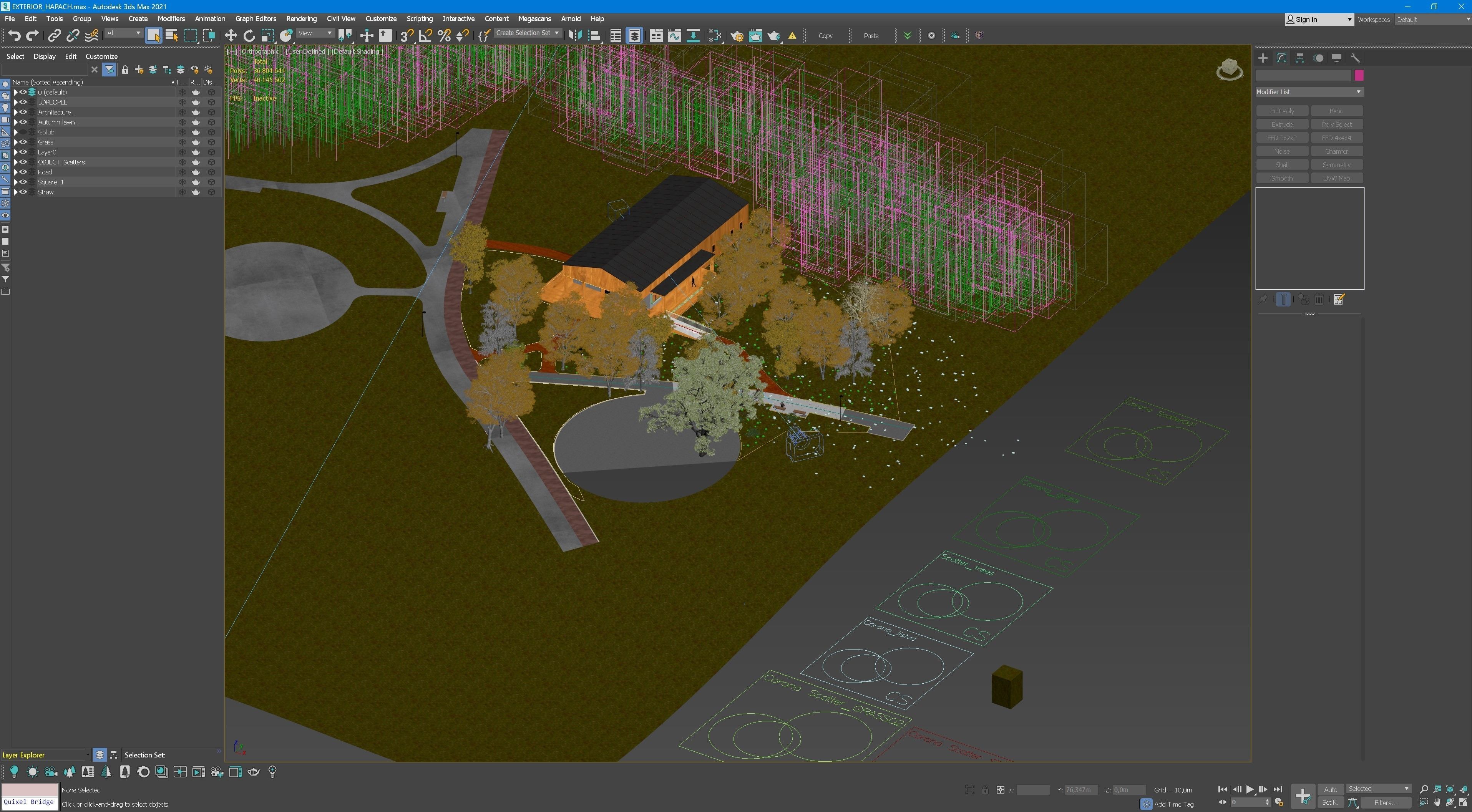 3D scene exterior 3D model_1