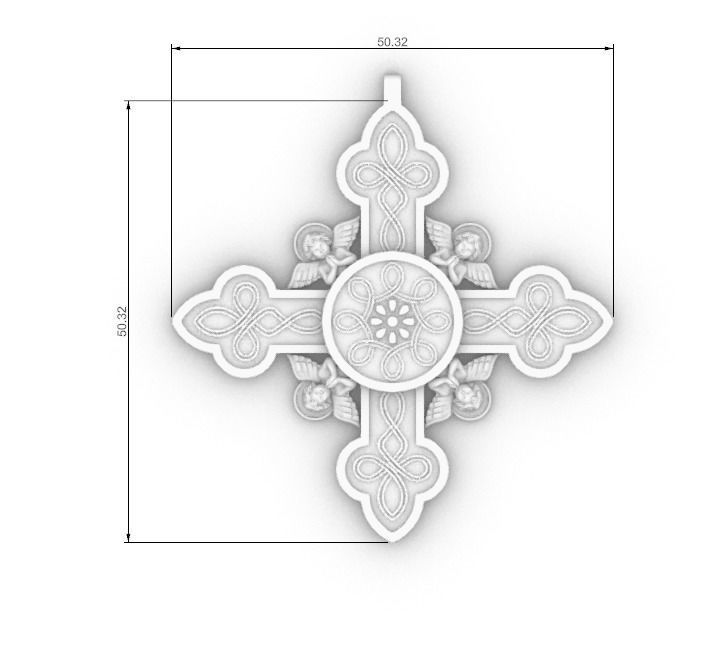 jewelry cross 3D print model_1