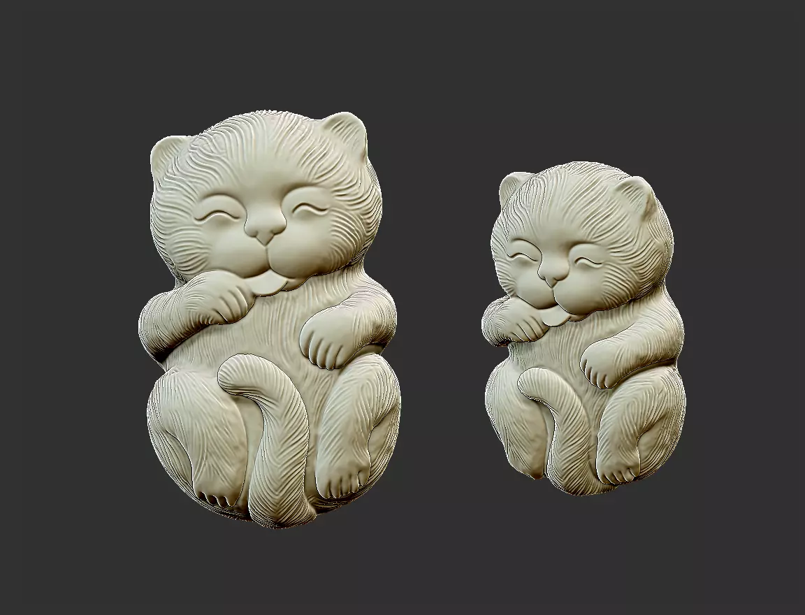 baby cat 3D print model_0