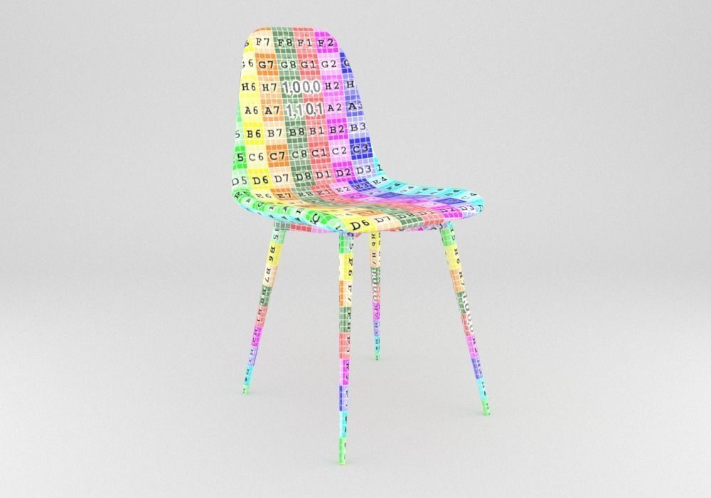Silla Estilo Escandinavo 3D model_5