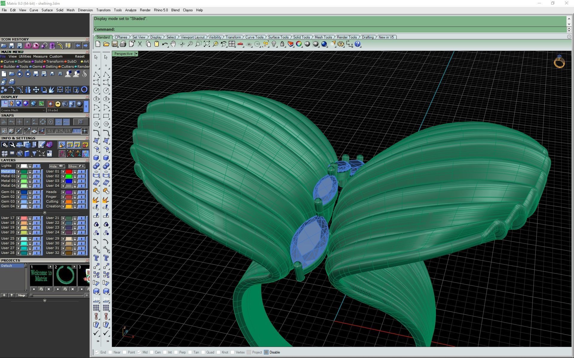 Shell ring 3d- model 3D print model_22