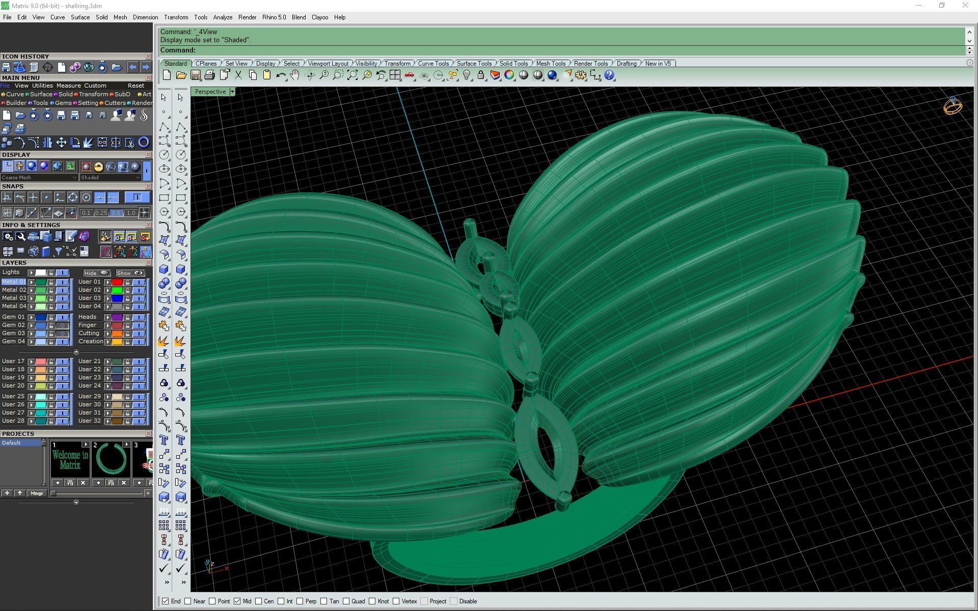 Shell ring 3d- model 3D print model_21