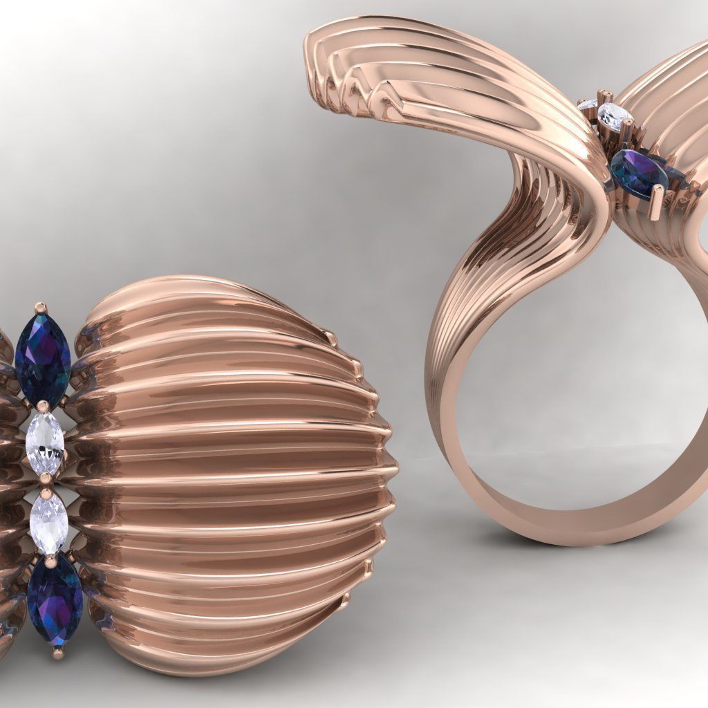 Shell ring 3d- model 3D print model_7