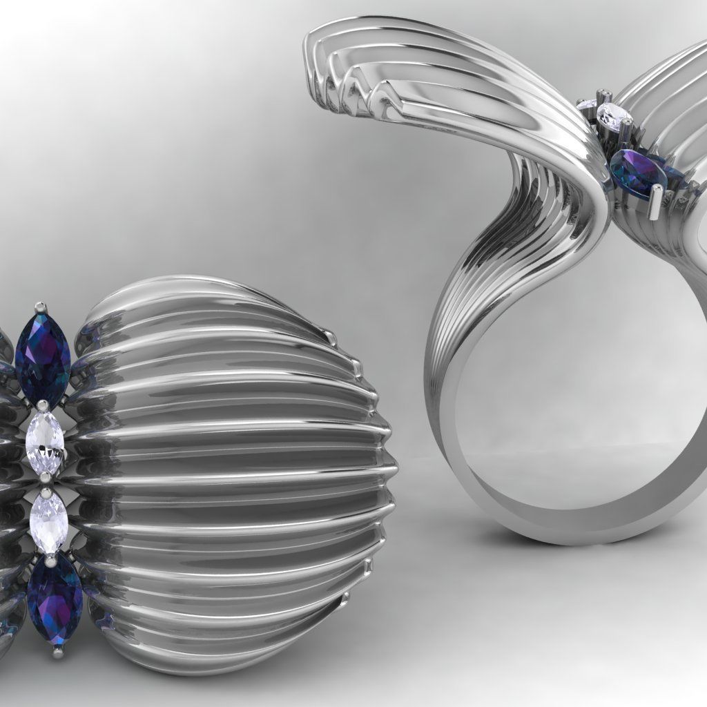 Shell ring 3d- model 3D print model_9