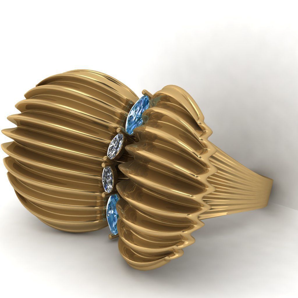 Shell ring 3d- model 3D print model_1