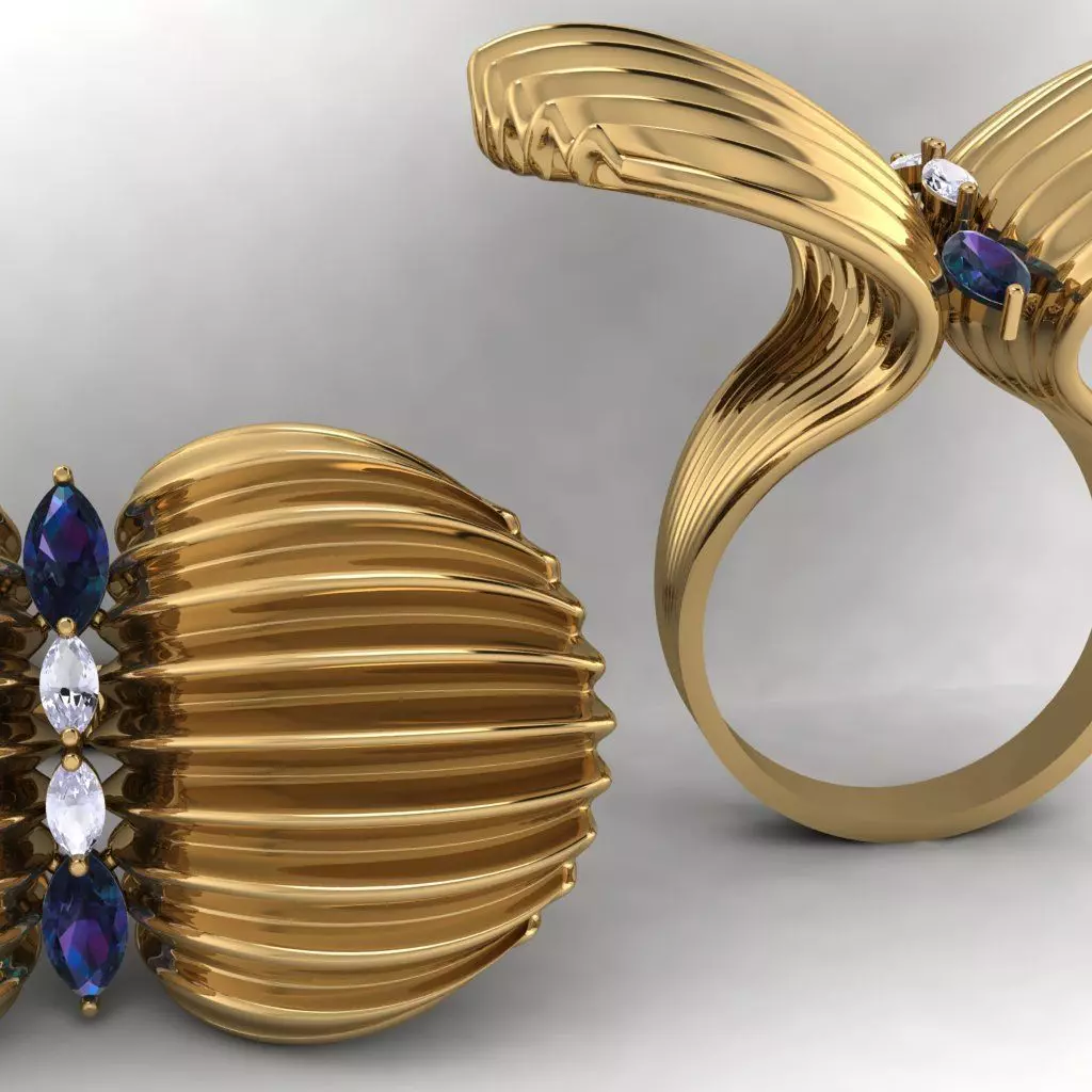 Shell ring 3d- model 3D print model_0