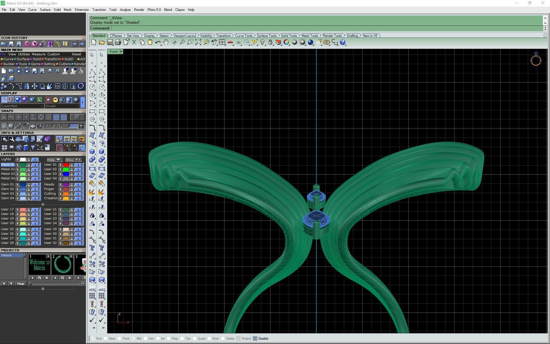 Shell ring 3d- model 3D print model_17