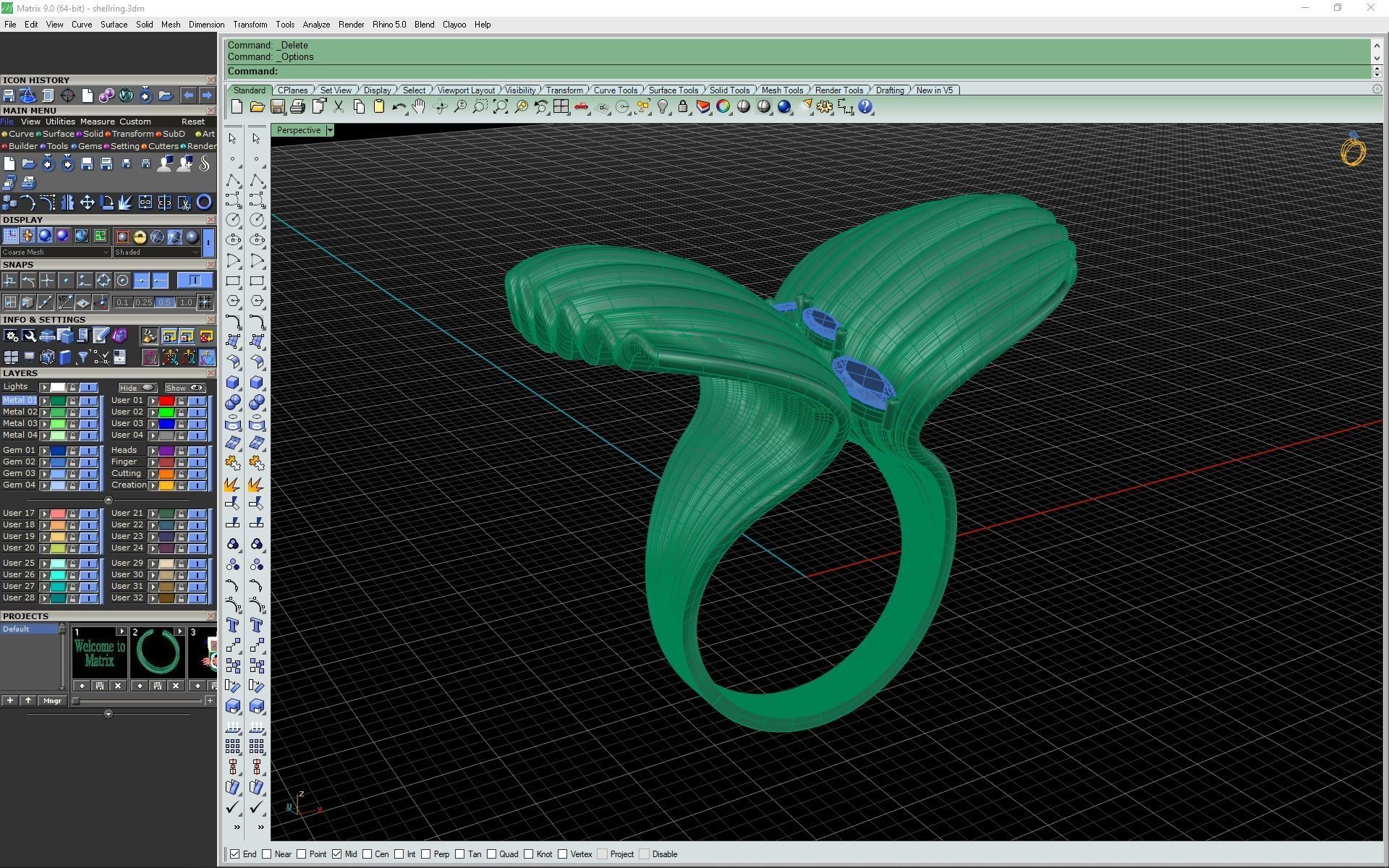 Shell ring 3d- model 3D print model_19