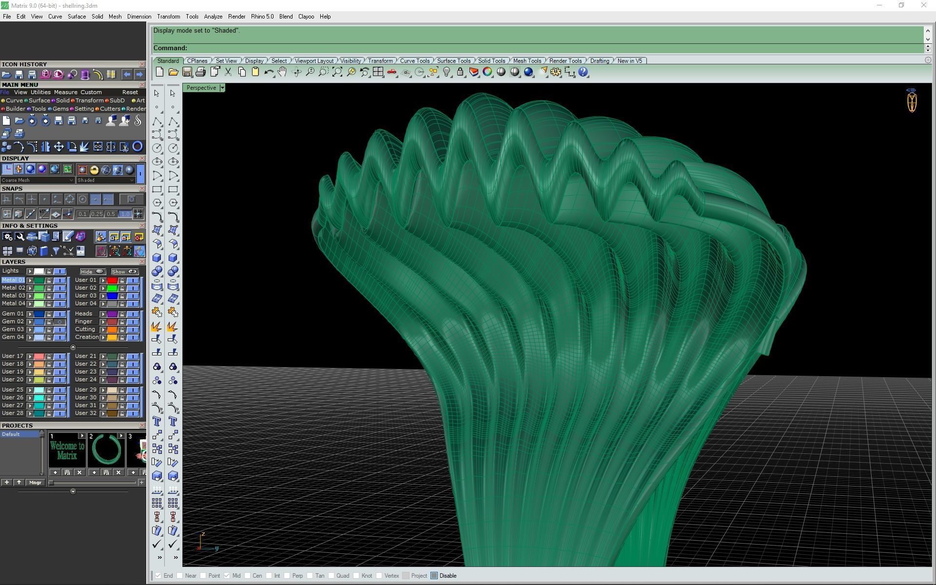 Shell ring 3d- model 3D print model_20