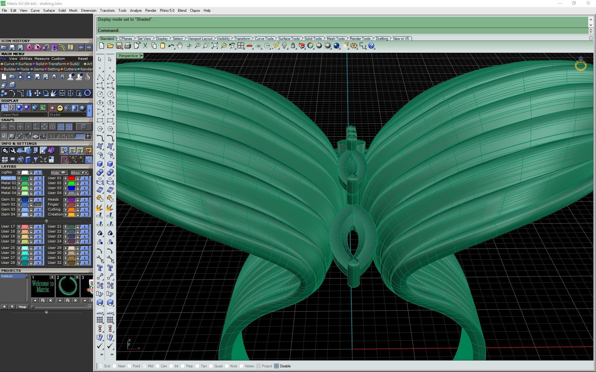 Shell ring 3d- model 3D print model_23