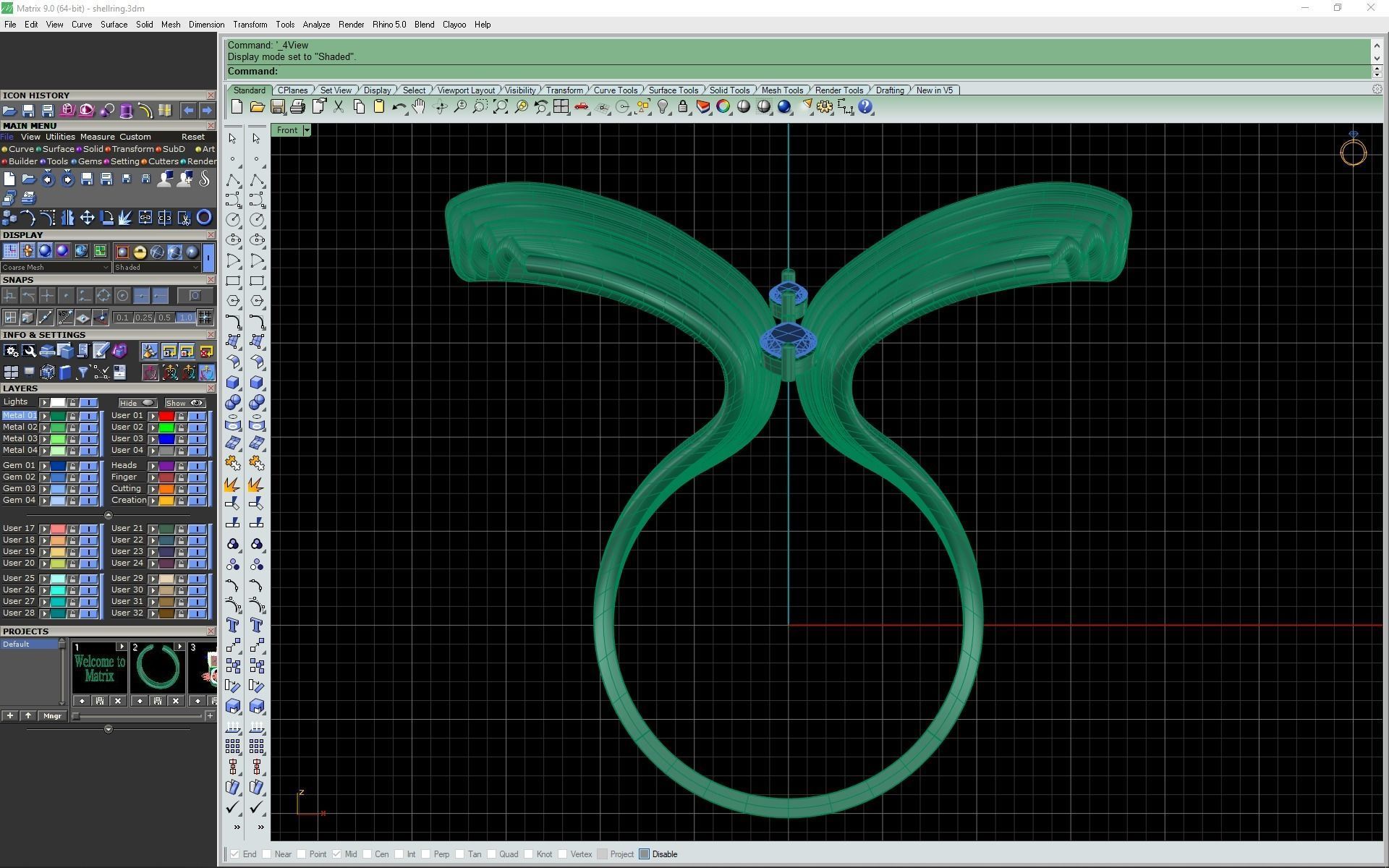 Shell ring 3d- model 3D print model_15