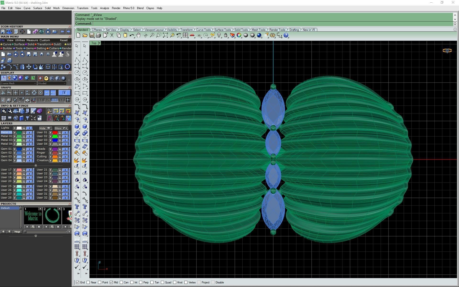 Shell ring 3d- model 3D print model_14