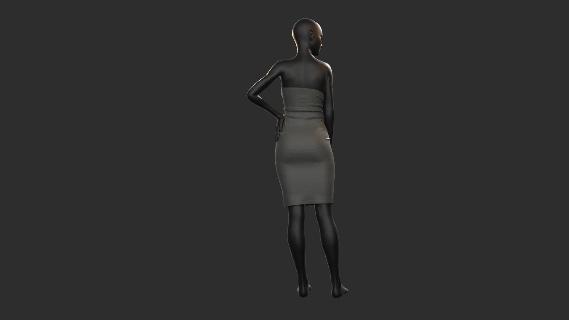 Female dresses  3D model_19