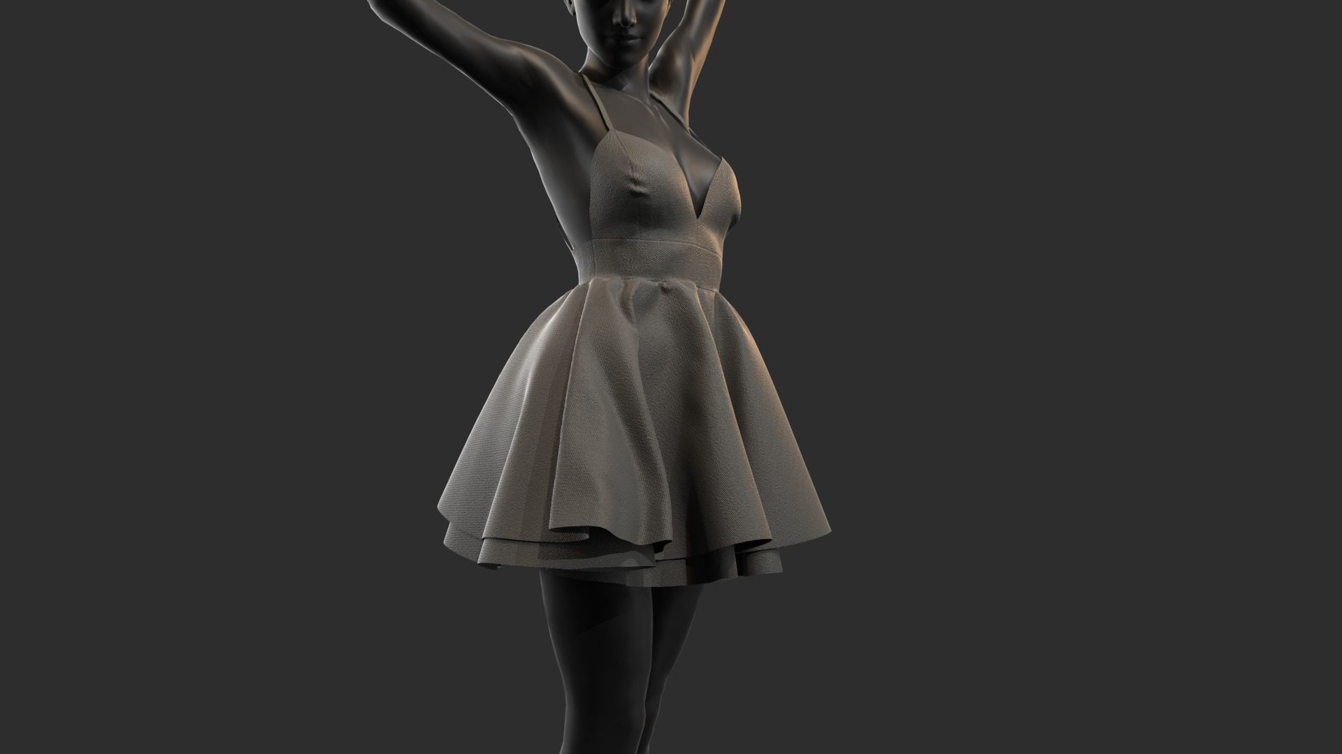 Female dresses  3D model_8