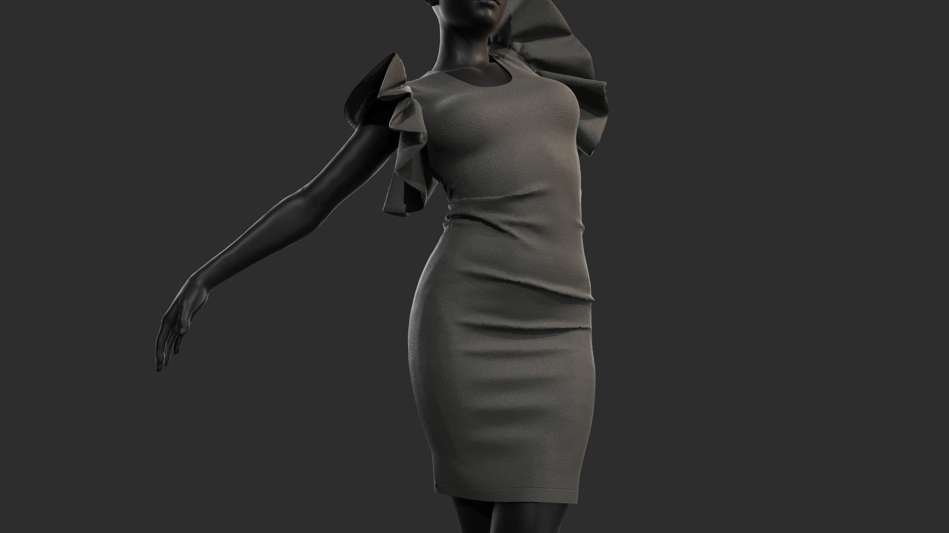 Female dresses  3D model_4