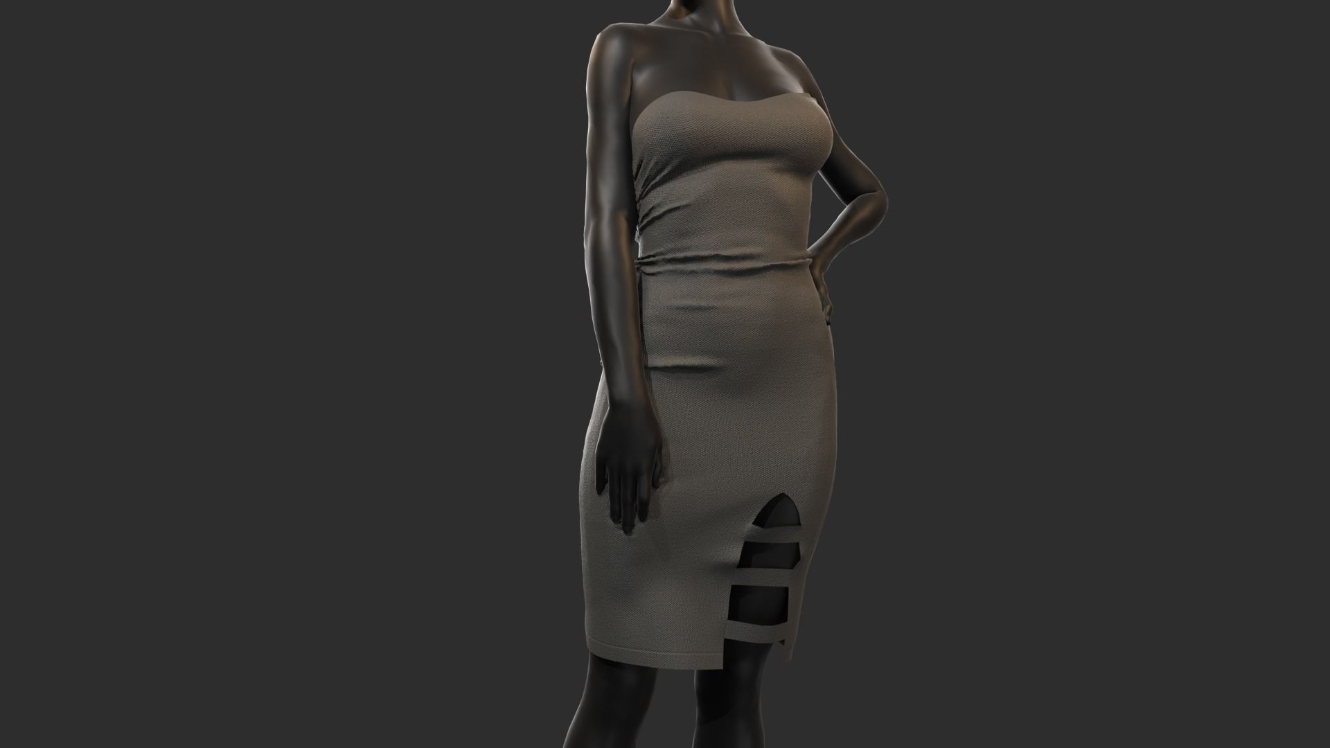 Female dresses  3D model_16