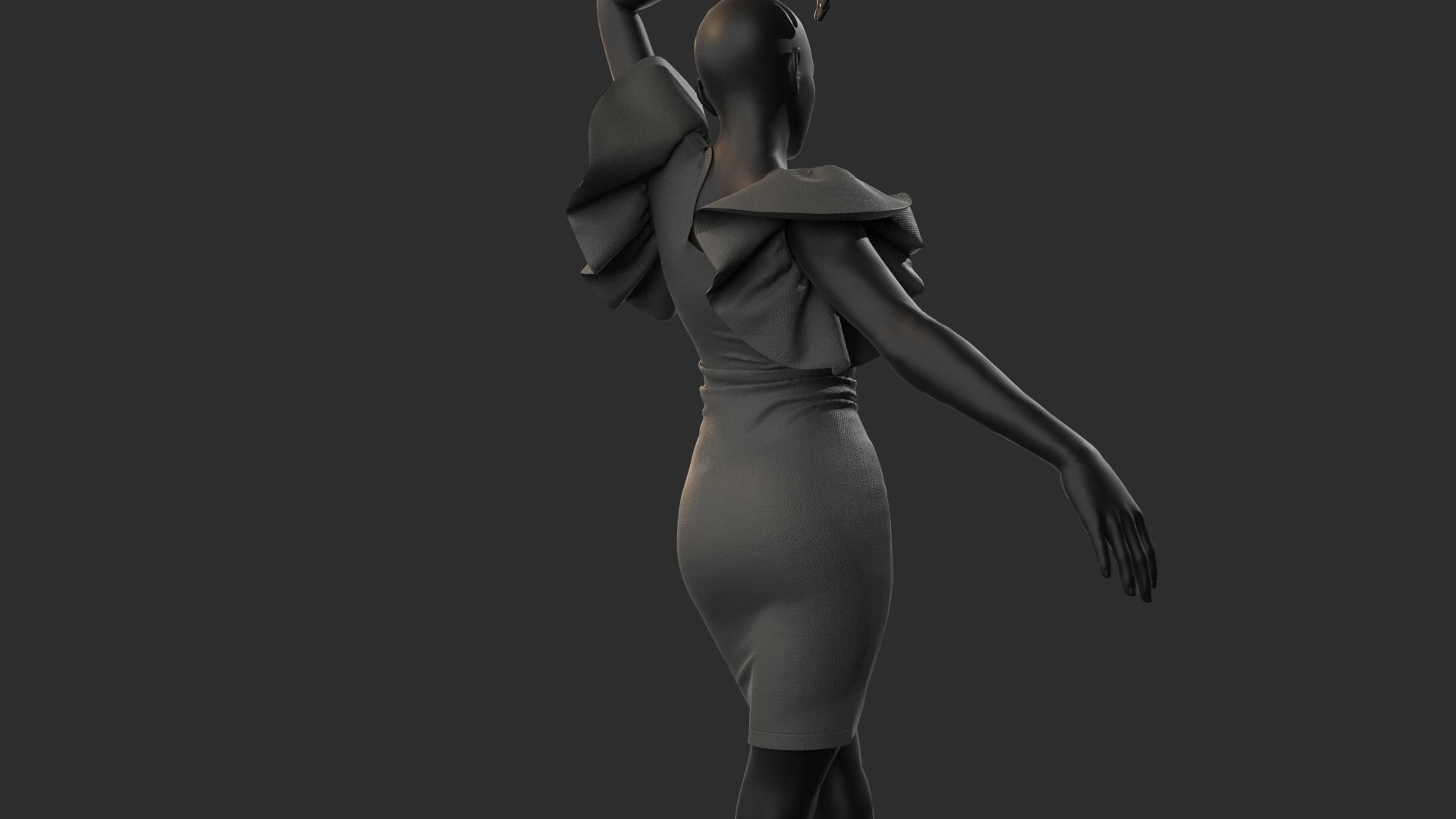 Female dresses  3D model_5