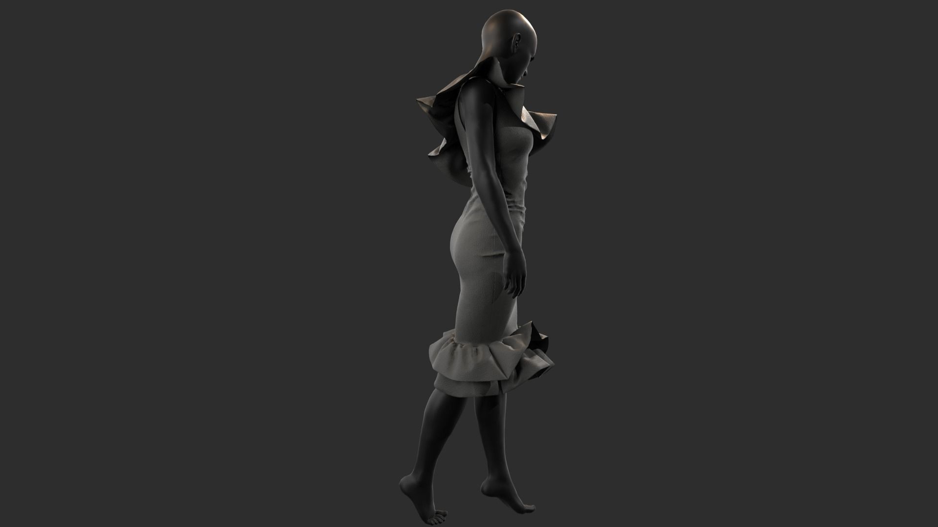 Female dresses  3D model_11