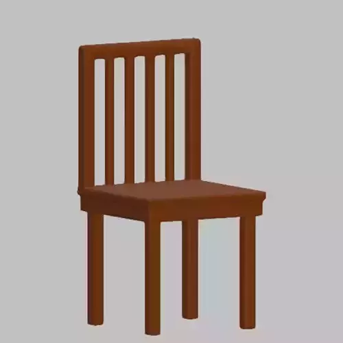Chair 3D model wooden