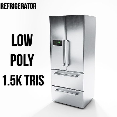 Free Refrigerator Low Poly Low-poly 3D model