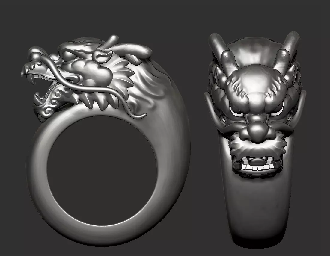 dragon ring 3D print model_0