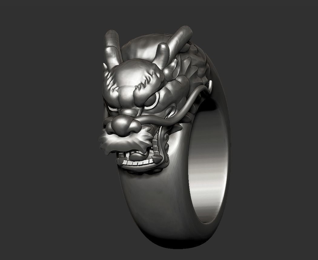dragon ring 3D print model_1