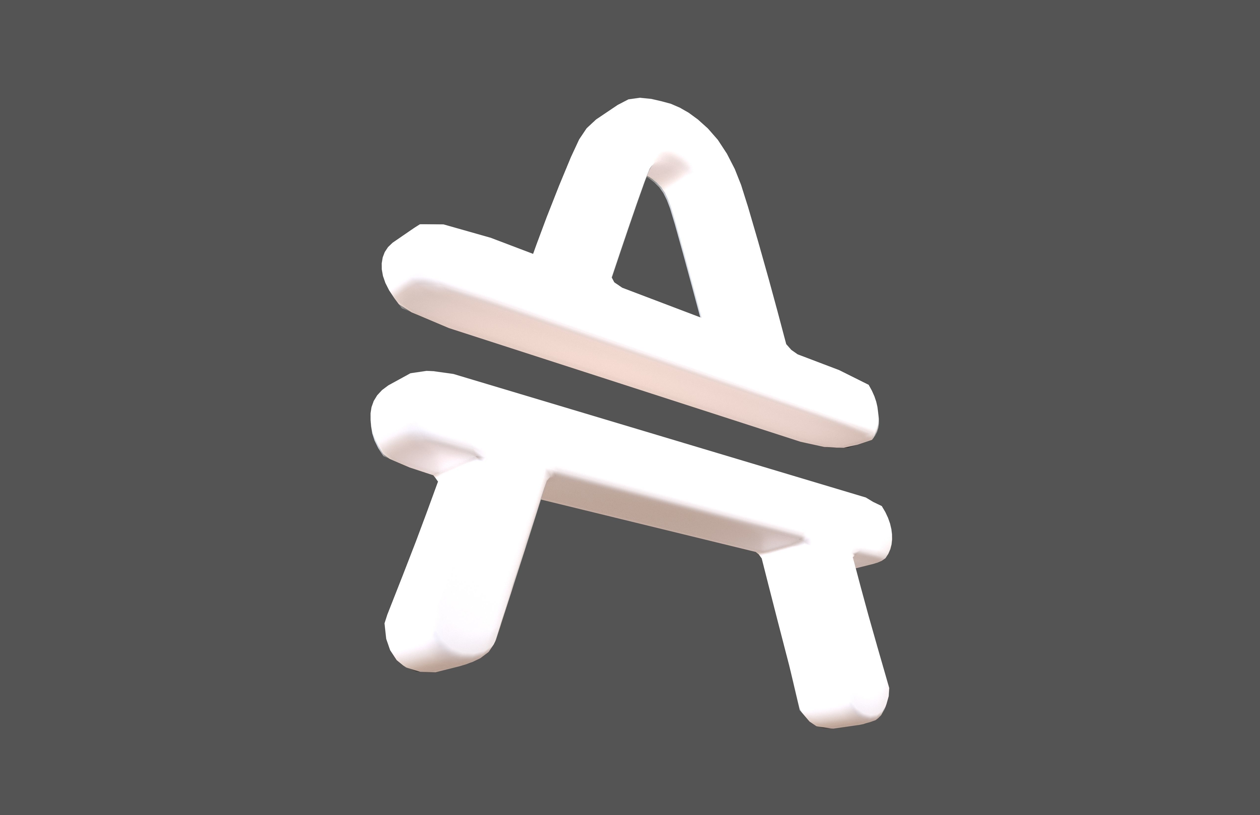 Amp Coin v2 002 Low-poly 3D model_3