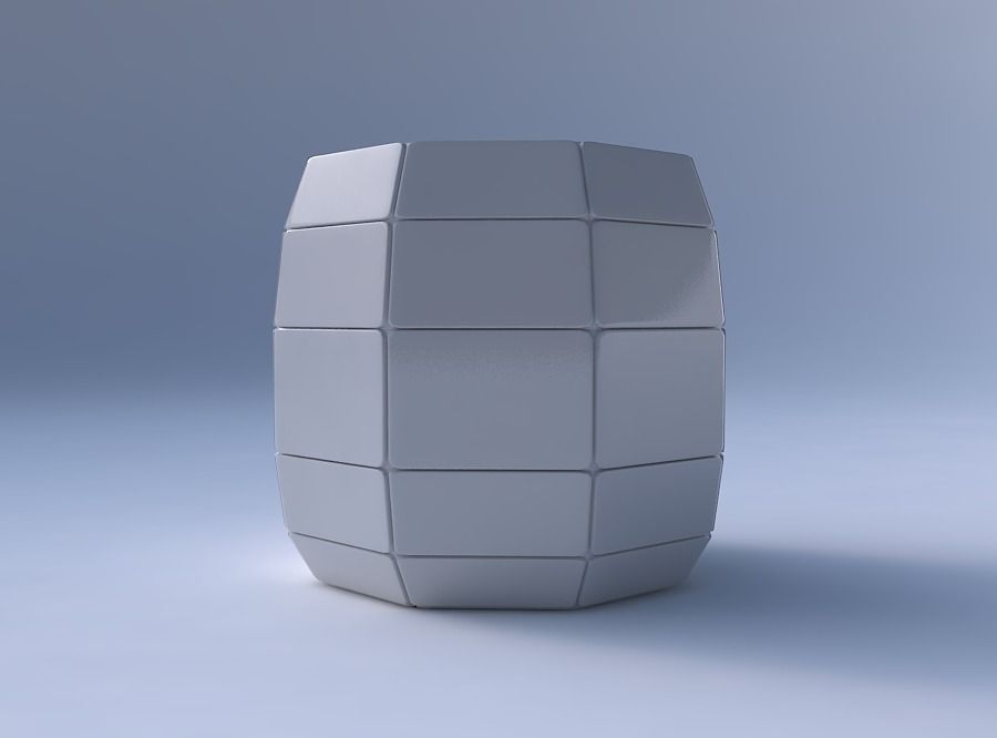 Bowl cylindrical with large plates 3D print model_4