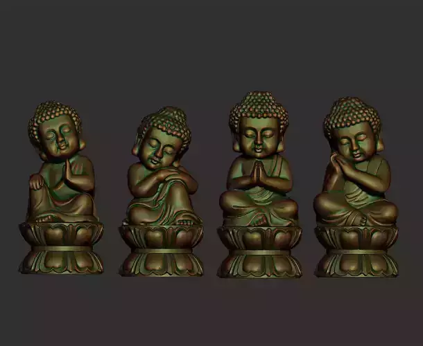 Four baby buddhas
