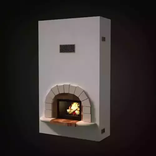 White Portable Fireplace