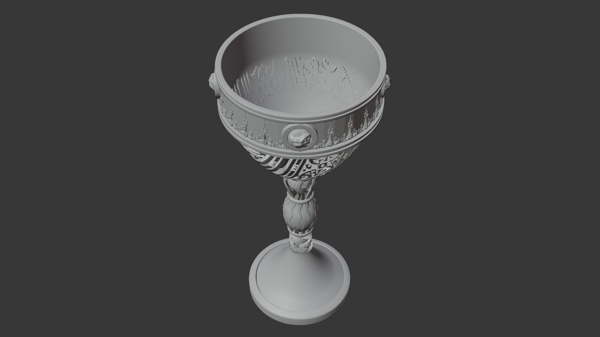 ancient ornamented goblet 3D model_12