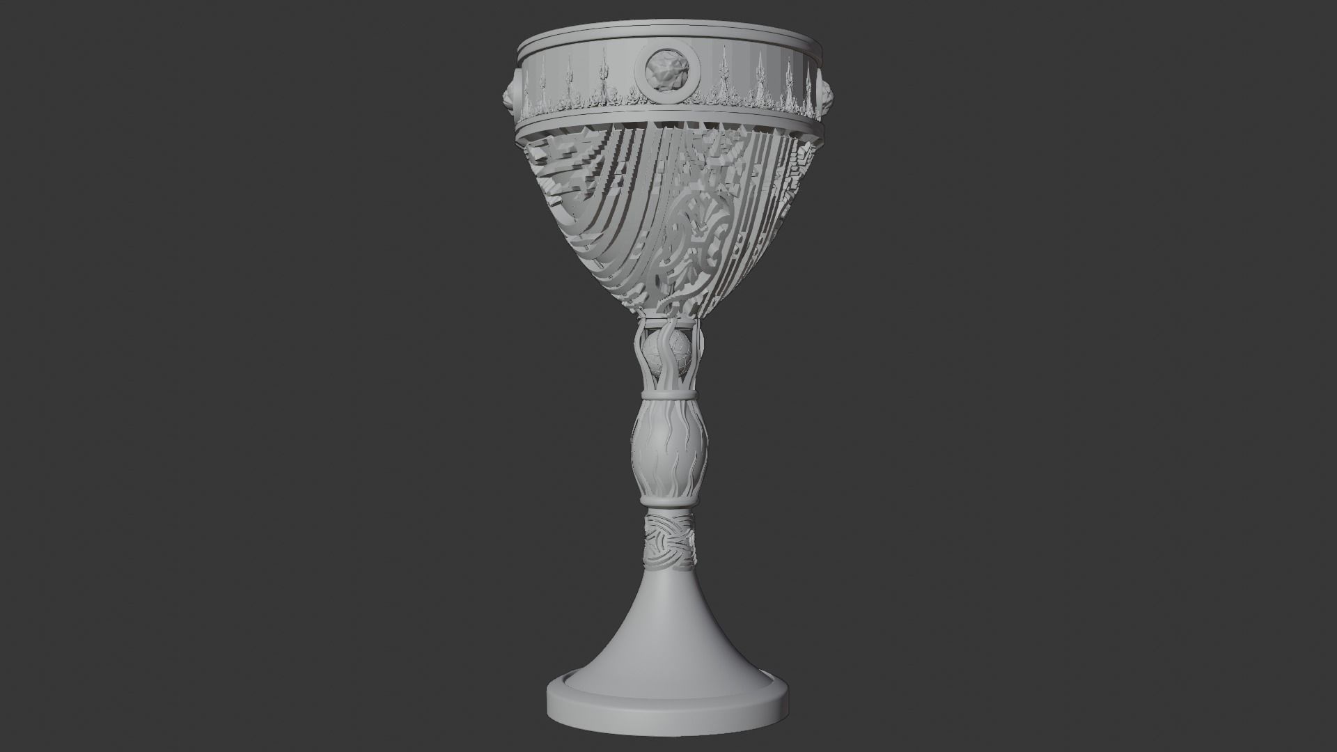 ancient ornamented goblet 3D model_9