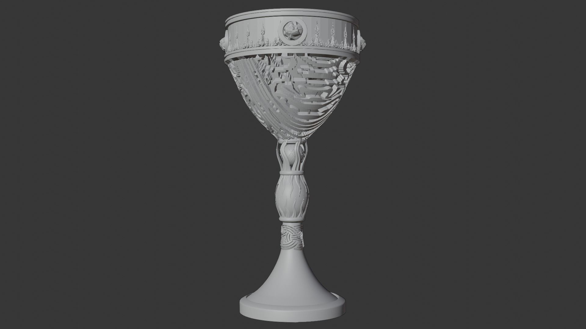 ancient ornamented goblet 3D model_10