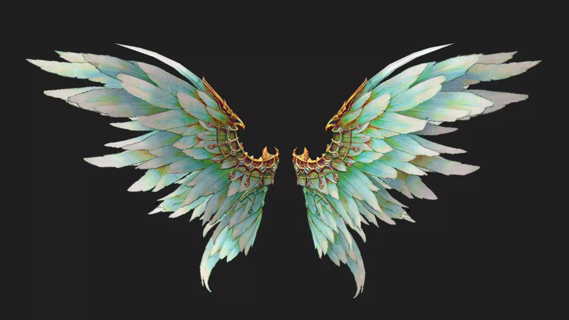 Angel Wing Low-poly 3D model_0