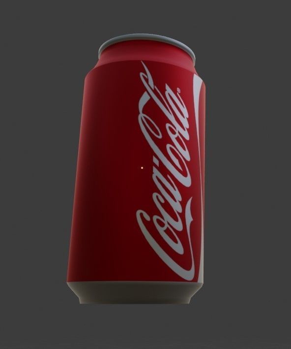 small coca-cola can Free 3D model_2