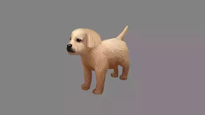 Cartoon puppy - brown dog